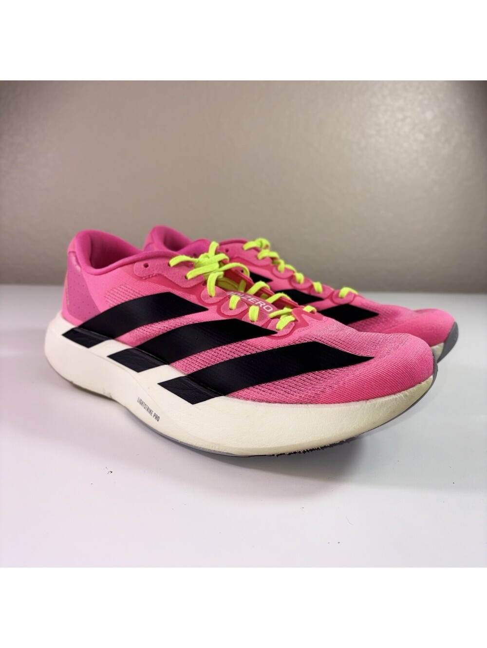 Adidas Adizero Evo SL Women’s 10 Pink Black Lightstrike Pro Running Shoes